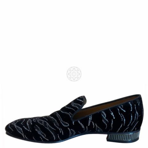 Sell Christian Louboutin Velvet Colonnaki Loafers Black HuntStreet